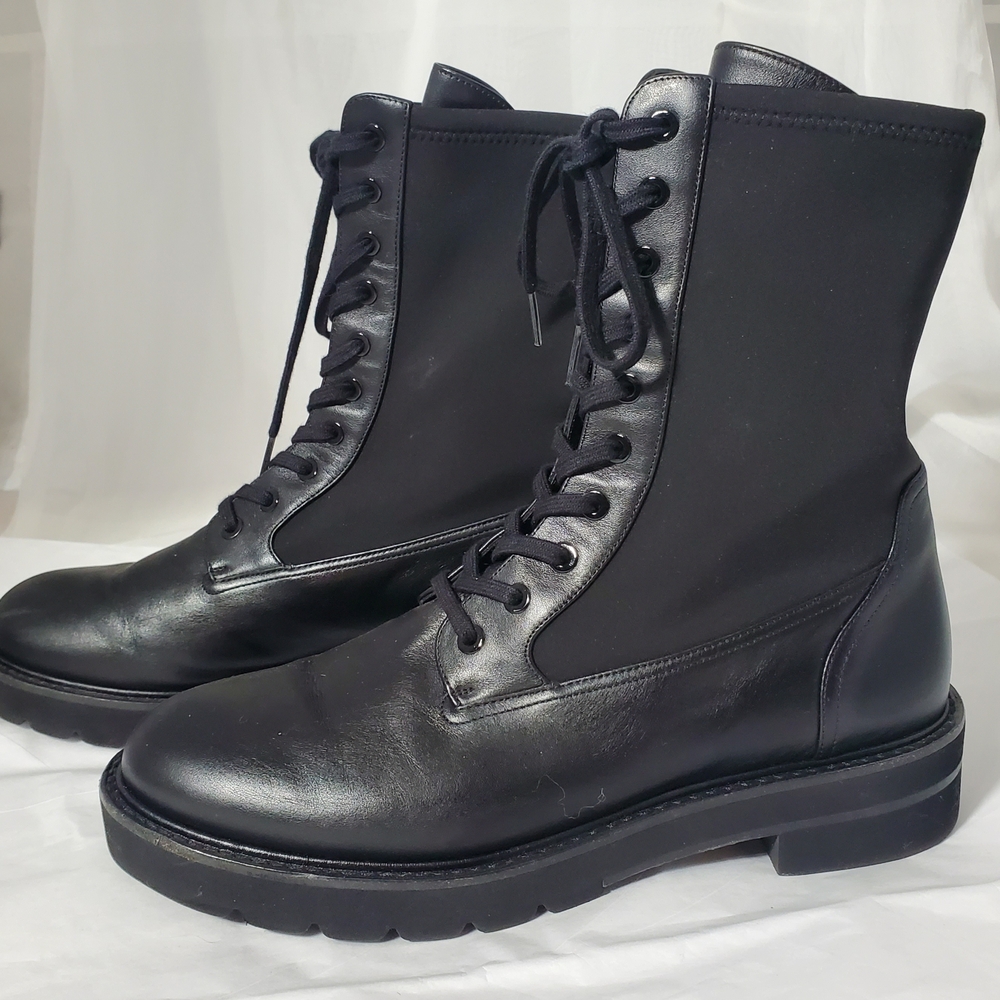 Stuart Weitzman Black Lace-Up Women's Boots Size US 9M